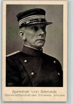 Sprecher von Berneck Generalstabchef der Schweiz. Armee
