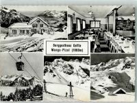 7323 Wangs 1966 Winter Berggasthaus Gaffia und Seilbahn
