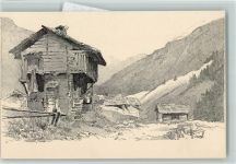 Zinal 1899 Dorf, sehr gute Erhaltung AK