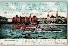 Zürich 1903 Alpenquai Motorschiff
