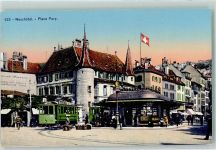 Neuchâtel Place Pury Straßenbahn