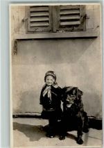 Horgen Mädchen mit Hund Ort lt. Stempel