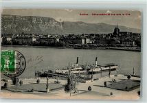 Genève 1909 Stadtansicht Ufer
