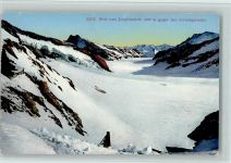 Aletschgletscher Blick vom Jungfraujoch gegen den Aletschgletscher