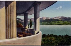 um 1910/20 Gunten: Hotel Hirschen, Loggia,Guggenheim & Co. AKU2