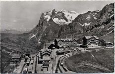 um 1950/60 Bahnstation Kleine Scheidegg vor dem Wetterhorn,Walter Schild AKU2