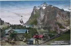 1955 Grindelwald, Firstbahn mit Wetterhorn. K: Bern. Schweiz. Nr. 3008.,Walter Schild AKU2