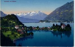 um 1910/20 Iselwald mit Niesen, See. K: Bern. Schweiz. Nr. 4058.,Schild Bichsel AKU2