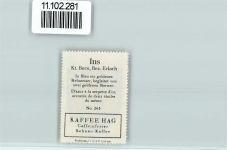 3232 Ins Anet - Vignette Wappen Kaffee Hag ca 1920-1940