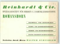 8590 Romanshorn - Spezialgeschäft für Herren- und Damenkleiderstoffe Reinhardt & Cie.