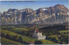 1932 - St. Gallen, Scheffelstein mit Säntis, Flagge,Photoglob AKU1