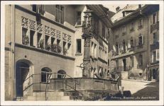 um 1930/40 - Fribourg, Kanton Freiburg, Schweiz, Brunnen -La Samarita.ne-,Photoglob AKU1