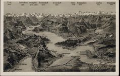 um 1925/30 - Kr. Luzern, Landkarte mit Bergnamen. Schweiz. Nr. 750.,Edition Photoglob Co. AKU1