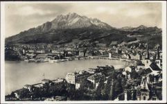 um 1930 - Luzern, Schweiz, Pilatus, See, Flagge,Wehrliverlag AKU2