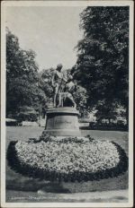 um 1943 - Österreich, Baden bei Wien: Lanner-Strauß Denkmal im Kurpark (monument), Ak Nr. M 1360,P. Ledermann AKU1
