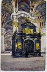 1914 - Einsiedeln, Kt. Schwyz, Schweiz, Kloster Einsiedeln, Inneres der Kirche mit Mutter Gottes-Kapelle, Kirchenkunst, Religion,Photoglob AKU2