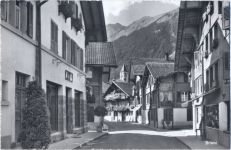 um 1950/60 - Brienz, Kanton Bern, Dorfpartie (village part), Ansicht (view), Schweiz,H.C. Mäder AKU2