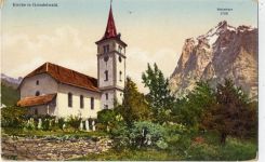 um 191/20 - Grindelwald, Schweiz, Kt.Bern, Kirche, Wetterhorn AKU2