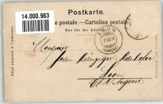 1095 Lutry 1898 Lithographie / Künstlerkarte Lavaux Ort handschriftlich