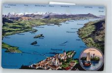 8805 Richterswil - Panorama Oberer Zürichsee, Berner Alpen AKU2