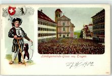9043 Trogen 1902 - Landsgemeinde Tracht Wappen