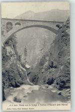 1922 Salvan 1908 - Ponts sur le Triege a Tretien Triquent