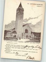 8000 Zürich 1907 FOTO KEINE AK Spende Kirche St. Antoinius