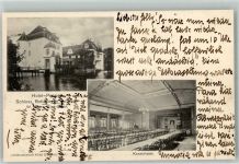 4103 Bottmingen 1905 Foto AK Hotel Pension Schloss Bahnpost Basel-Fluh