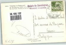 1936 Verbier 1957 Winter Gasthaus Téléslége Savolayres Briefmarke Bildseite