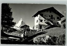 3920 Zermatt 1961 Foto AK Pension Villa Vergissmeinicht Matterhorn