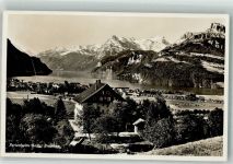 6440 Brunnen 1937 Foto AK Pension Ferieneheim Bally