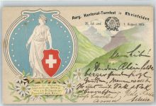 4310 Rheinfelden 1904 Prägedruck Aarg. Kantonal Turnfest 1.August 1904