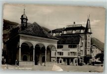 6440 Brunnen Foto AK Kirche St. Agatha-Kapelle Geschäft Drogerie Hotel Schweizerhof
