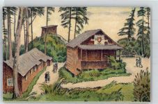 4116 Metzerlen Künstlerkarte Felsplatte Unterkunftsbaracken