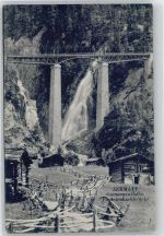 Gornergrat - Findelenbachbrücke Gornergratbahn Wasserfall