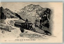 1844 Rochers-de-Naye Montreux Foto AK Bergbahn Rochers de Naye