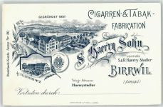 5708 Birrwil - Cigarren- und Tabak-Fabrication S. Haerry Sohn