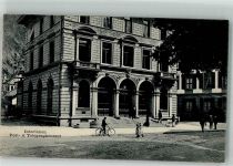 3800 Interlaken Foto AK Postamt Telegrafenamt Fahrrad