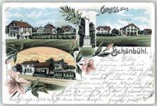 3322 Urtenen-Schönbühl 1901 Lithographie Giesserei Grauholz Denkmal Station Gasthaus