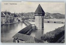 6000 Luzern Lucerne - Kapellbrücke, wasserturm AKU2