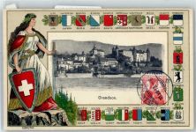 1422 Grandson 1913 Prägedruck Wappen