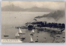 1000 Lausanne Losanna - Panorama Hafen AKU2