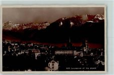 1000 Lausanne Losanna Mondschein Alpen
