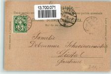 4127 Birsfelden 1899 BOAKC Eisenbahn Lithographie / Mondschein