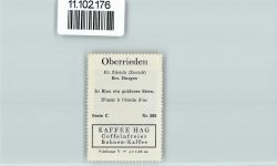 8942 Oberrieden - Vignette Wappen Kaffee Hag ca 1920-1940