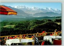 3538 Röthenbach im Emmental - Kurhaus Chuderhüsi Blick von der Hotelterrasse auf die Blümlisalpgruppe