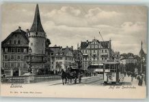 6000 Luzern Lucerne 1903 - Auf der Seebrücke Verlag Goetz Nr. 1491 AK