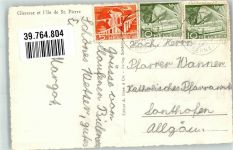 2514 Ligerz Gléresse Foto AK St. Petersinsel Kirche