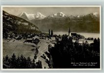 3655 Sigriswil - Blick vom Tscingel auf Sigiriswil mit Eiger Mönch und Jungfrau