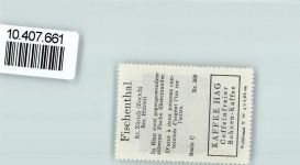 8497 Fischenthal - Vignette Wappen Kaffee Hag 1920-1940 Fische